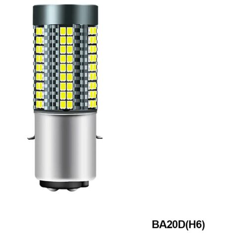 Ampoule de phare de moto H4 H6 BA20D 12V 6000K 126 LED à puce P15D pour voiture (feux de route/croisement)  05329-AquaForge