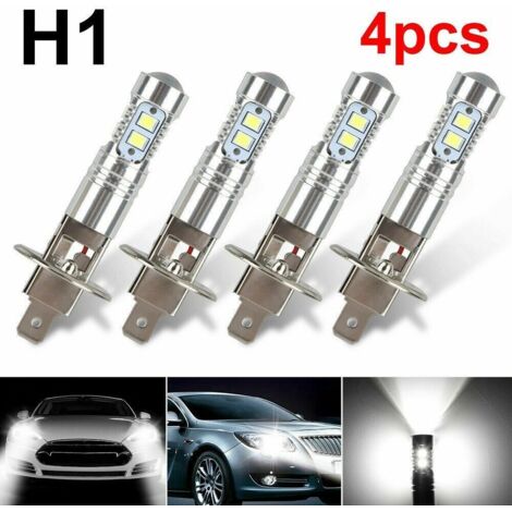 Ampoule de phare LED H1 6000k feux de route et feux de croisement 100w feux de route