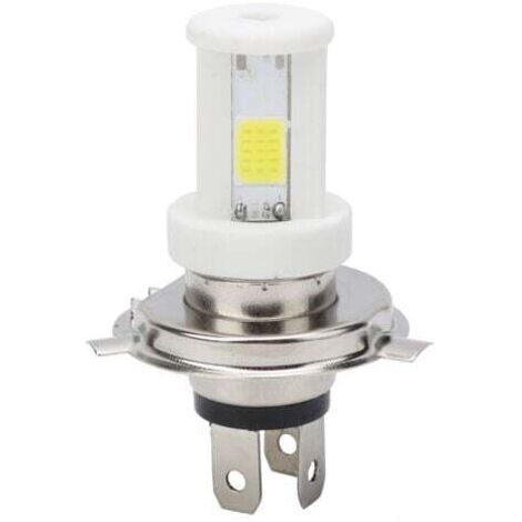 Ampoule de Phare LED, H4 LED Ampoule de Phare de Moto Faisceau Haut/Bas Lumière Blanche 1080LM 6500K Lampe Avant de Moto