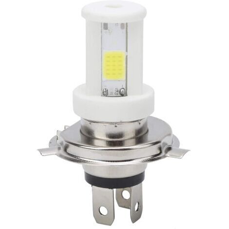 Ampoule de Phare  LED, H4 LED Ampoule de Phare de Moto Faisceau Haut/Bas Lumière Blanche 1080LM 6500K Lampe Avant de Moto