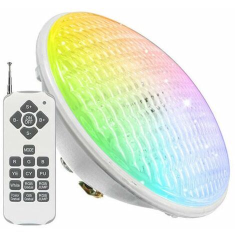 AHJ Lampe de Piscine PAR56,48W RGB Éclairage de piscine,IP68 LED de Piscine  Submersible Lumière 12V DC/AC,Équivalent Ampoule Halogène 500W