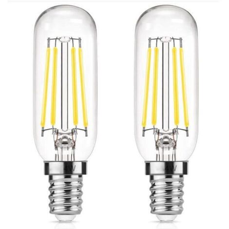 Ampoule de rechange à incandescence pour hotte de cuisinière, E14 T25 LED 4 W, filament Edison, blanc, 6 000 K, lot de 2