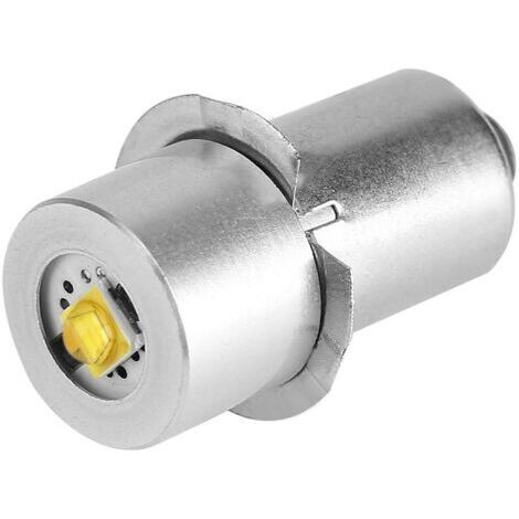 Ampoule de Remplacement de Lampe de Poche P13.5S 3W LED, Lampe de Travail d'urgence de Lampe de Torche d'ampoule de Mise à Niveau de LED Haute Puissance(412V-Blanc)