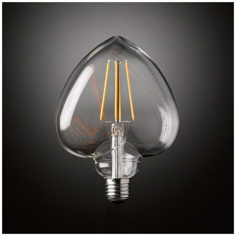Ampoule Deco Filament Coeur Led E27 4 W Jaune éclaire 30 W
