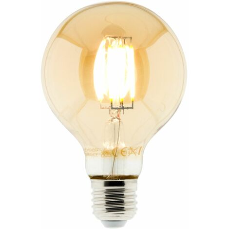 Ampoule led filament ambrée globe 6W E27 720 lm - Elexity