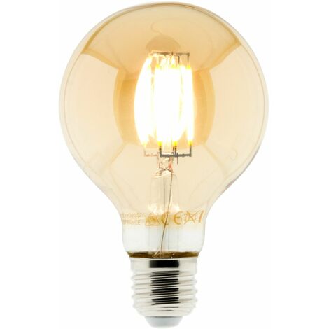 Ampoule déco filament LED ambrée 6W E27 - Elexity