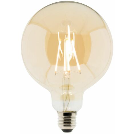 Ampoule déco filament LED ambrée 7W E27 720lm 2500K - Globe - Elexity