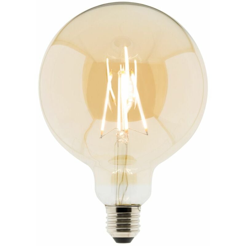 Ampoule déco filament led ambrée 7W E27 720lm 2500K - Globe Elexity