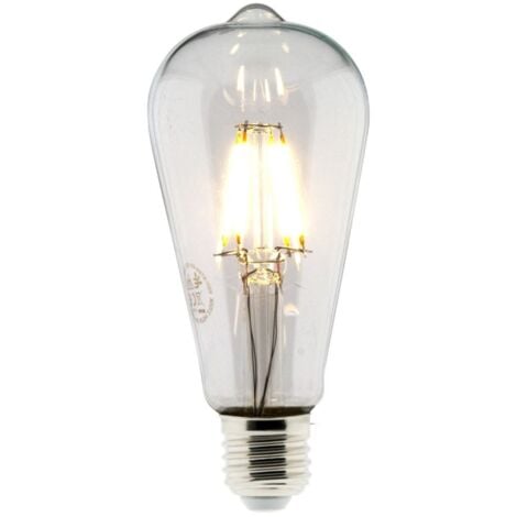 Ampoule déco filament LED ST64 4W E27 400lm 2700K - Blanc chaud - Zenitech