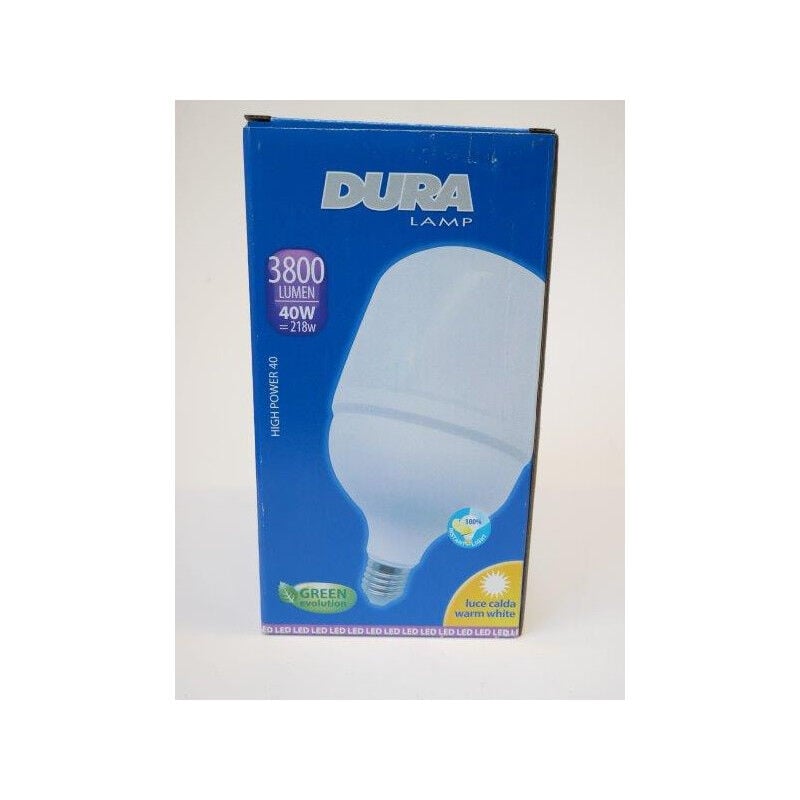 Ampoule deco led 40W culot E27 ø 119x213mm3000K 3800lm 200° 230V non-dimmable high power led Duralamp