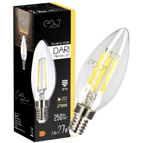 Ampoule décorative à filament DARI LED 2,8W E14 2700K 250lm EDO777621 EDO Solutions