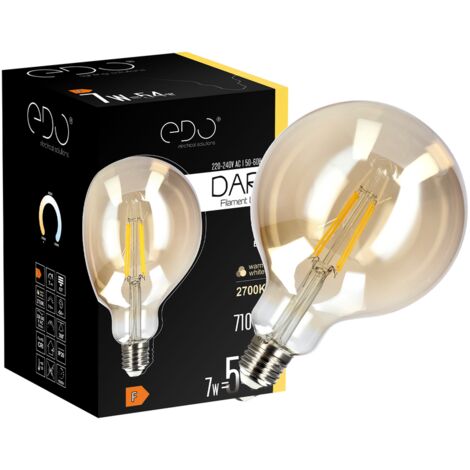 Ampoule décorative à filament DARI LED 7W E27 2700K 710lm EDO777636 EDO Solutions