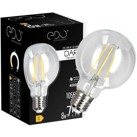 Ampoule décorative à filament DARI LED 8W E27 4000K 1055lm 230V EDO777634 EDO Solutions