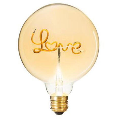 Ampoule Décorative à Filament Love 17cm Ambre