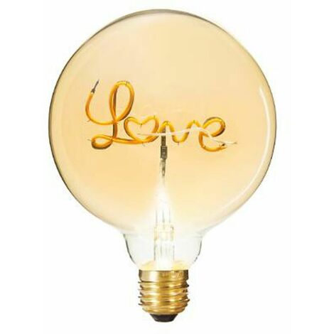 Ampoule Décorative à Filament Love 17cm Ambre