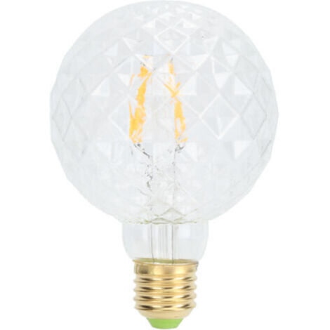 Ampoule décorative LED 220 V E27 4 W G95 en verre transparent, à filament haute luminosité, style rétro, idéale pour le salon et la chambre