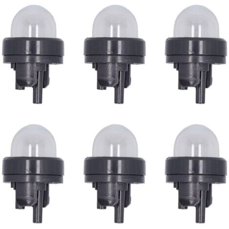 Ampoule d'huile de Tronçonneuse, Pièces de Rechange en Plastique et Caoutchouc 188-512, Taille Compacte, Ensemble d'ampoules d'amorçage 6 Pièces pour Petit Moteur 2 Temps