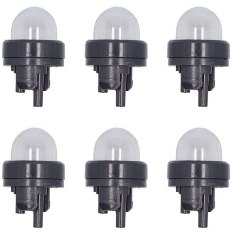 Ampoule d'huile de Tronçonneuse, Pièces de Rechange en Plastique et Caoutchouc 188-512, Taille Compacte, Ensemble d'ampoules d'amorçage 6 Pièces pour Petit Moteur 2 Temps