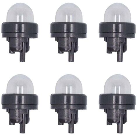 Ampoule d'huile de Tronçonneuse, Pièces de Rechange en Plastique et Caoutchouc 188-512, Taille Compacte, Ensemble d'ampoules d'amorçage 6 Pièces pour Petit Moteur 2 Temps