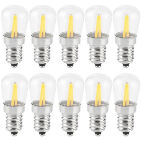 Ampoule E14 1.5W Blanc Chaud pour Lustre et Plafonnier, 110V AC, Filament Court