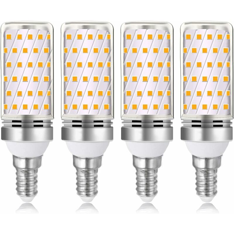 Aiperq - Ampoule E14 16W led Blanc Chaud 3000K 1600lm, Équivalent Lampe Halogène E14 100W 120W, ac 230V, non-dimmable, 4pcs
