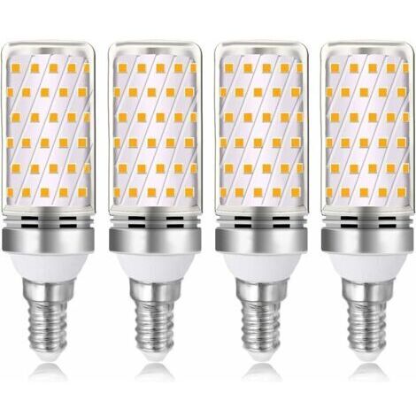 Ampoule E14 16W LED Blanc Chaud 3000K 1600lm, Équivalent Lampe Halogène E14 100W 120W, AC 230V, non-dimmable, 4pcs