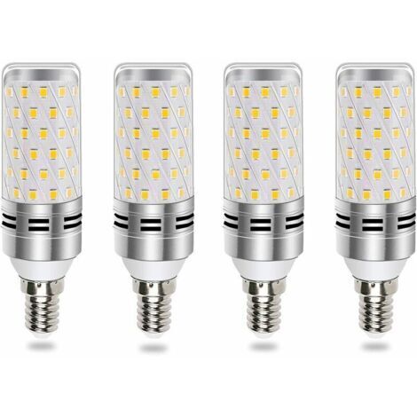 Ampoule E14 LED 16W Blanc Froid 6000K, Équivalent Halogène E14 100W 120W, 1600LM, 360° Lumiere, AC 175-265V, Ampoule E14 Bougie LED pour Lustre/Applique/Lampe Chevet, non-dimmable, lot de 4