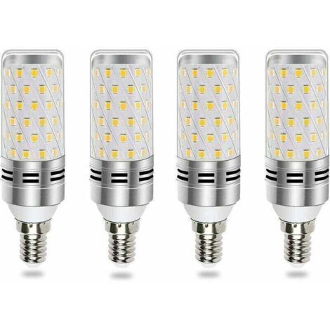 Ampoule E14 LED 16W blanc froid Équivalent à une ampoule halogène de 100W à 120W, émettant 1600LM avec une lumière à 360°, adaptée aux lustres, appliques et lampes de chevet, lot de 4, non-dimmable