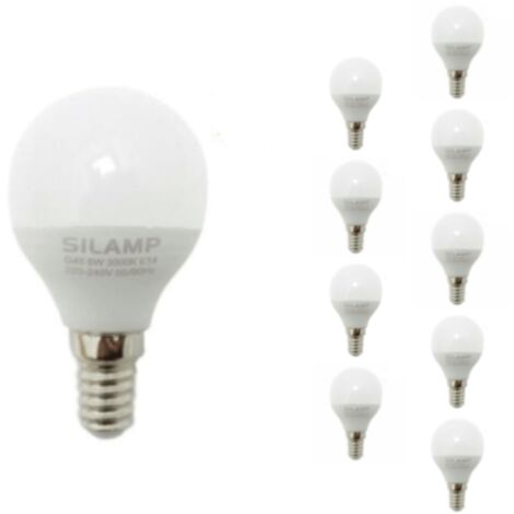 Ampoule LED E14 6W 220V G50 220° - Pack de 10
