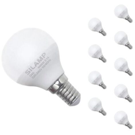 Ampoule E14 LED 8W 220V G45 300° (Pack de 10) - Blanc Chaud 2300K - 3500K - SILAMP