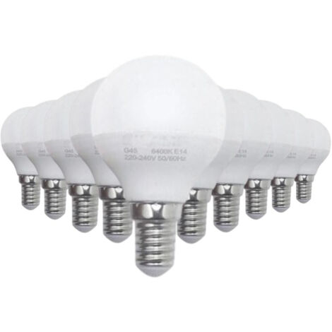 Ampoule E14 LED 8W 220V G45 300° - Pack de 10 / Blanc Chaud  - SILUMEN