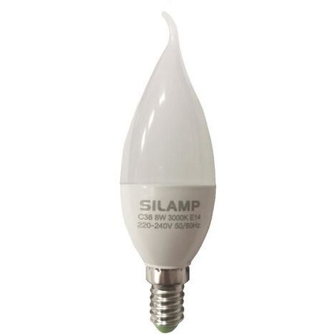 Ampoule E14 LED Flamme 8W 220V Ø38mm - Blanc Chaud 2300K - 3500K - SILAMP