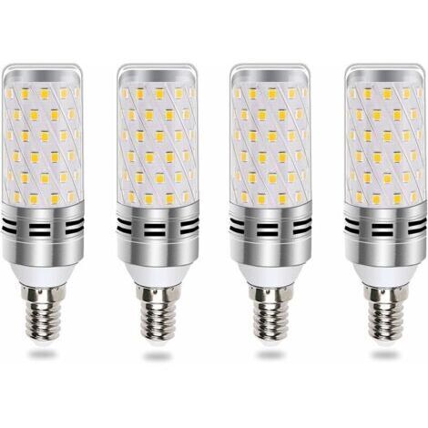 Ampoule E14 Mais LED 16W Blanc Froid 6000K, Équivalent Halogène E14, 360° Lumiere, (6000K）, Ampoule E14 Bougie LED pour Lustre/Applique/Lampe Chevet, non-dimmable, lot de 4
