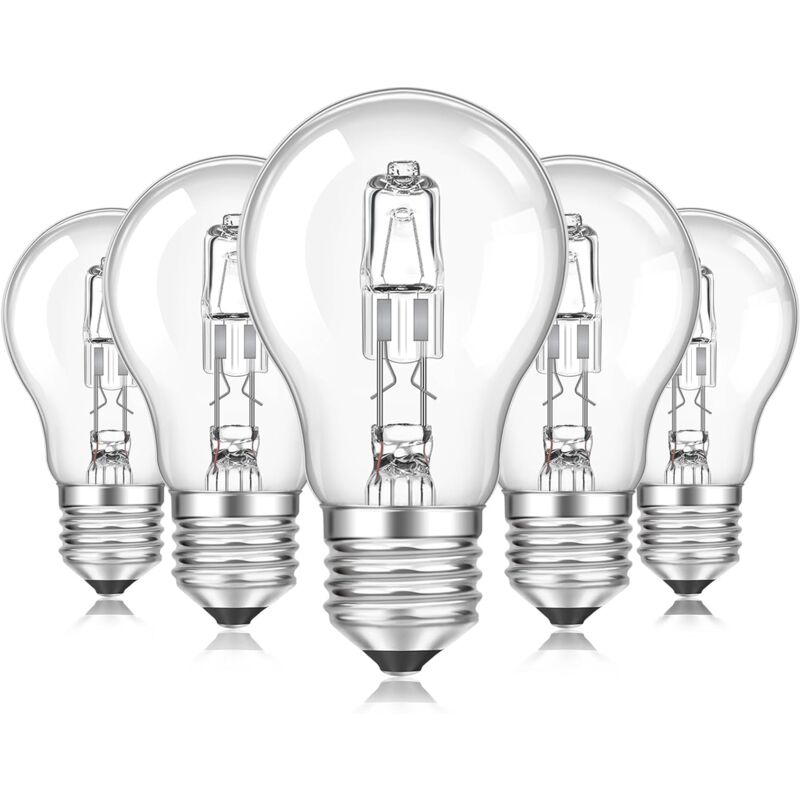 Lafomukea - Ampoule E27 A55 à intensité variable, lumière blanche chaude, ampoule sphérique transparente E27 A55 adaptée pour plafonnier, lampe de