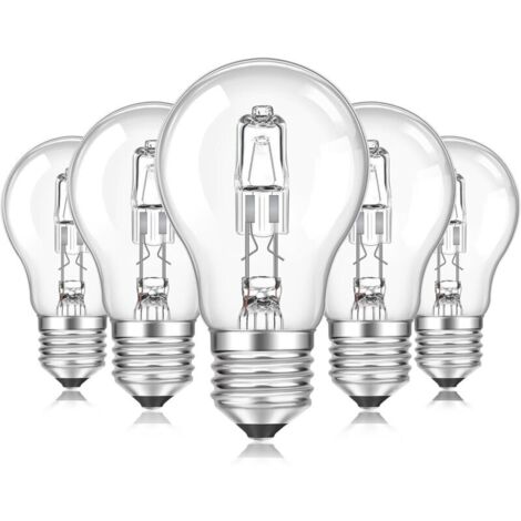 Ampoule E27 A55 Dimmable Blanc Chaud 2700K Transparente Lot de 5 pour Plafonnier Lampe Bureau Applique Lampadaire