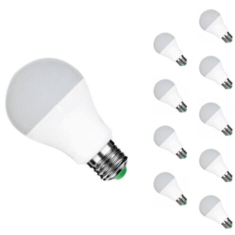 Ampoule E27 LED 12W 220V A60 180° - Pack de 10 / Blanc Froid  - SILUMEN