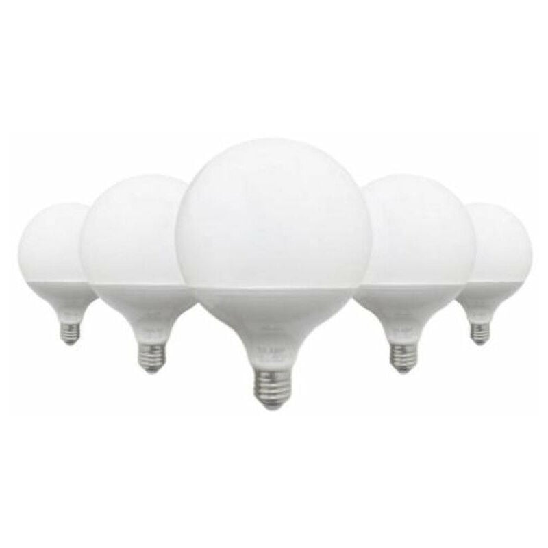 Ampoule led E27 18W 220V G95 300° (Pack de 5) - Blanc Froid 6000K - 8000K Silamp