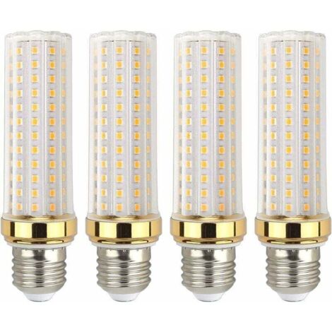 Ampoule E27 LED 20W Blanc Chaud, Équivalent à Lampe Halogène E27 150W, Ampoule LED Mais E27 Chaud pour Garage/Studio, lot de 4， - RWAmpoule LED E27