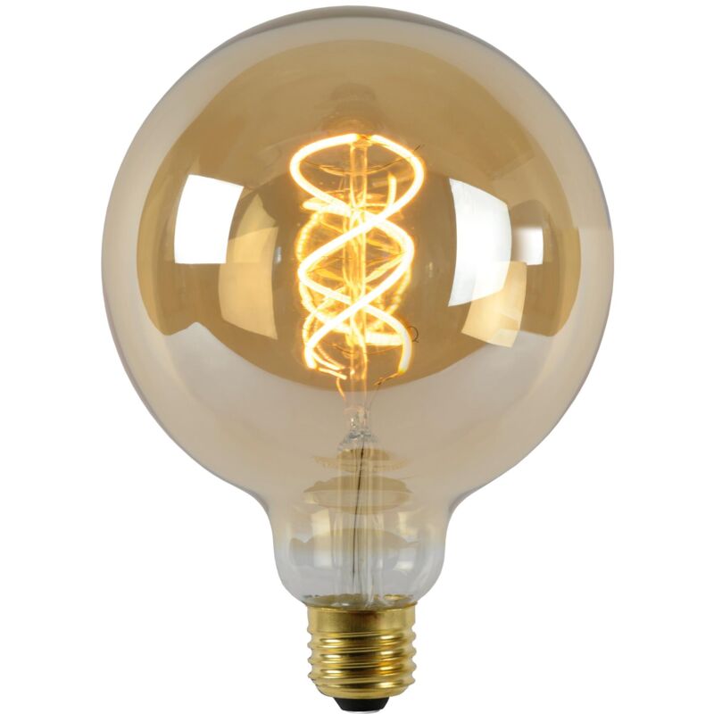 Ampoule E27 LED - 5W - 260lm - 2200K D12,5 cm - Ambre filament - Dimmable