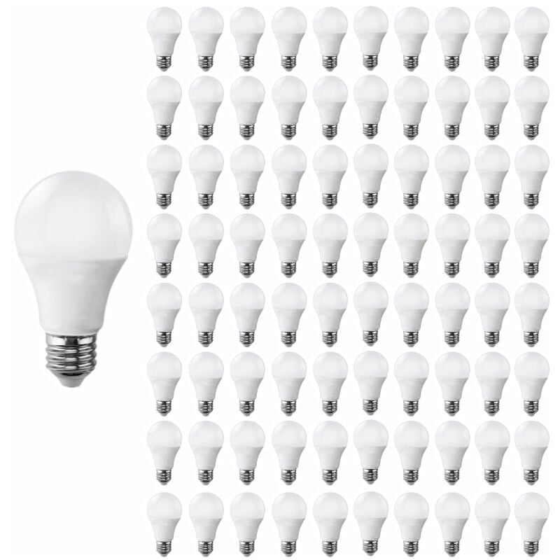 Ampoule led E27 9W 220V A60 180° (Pack de 100) - Blanc Chaud 2300K - 3500K Silamp