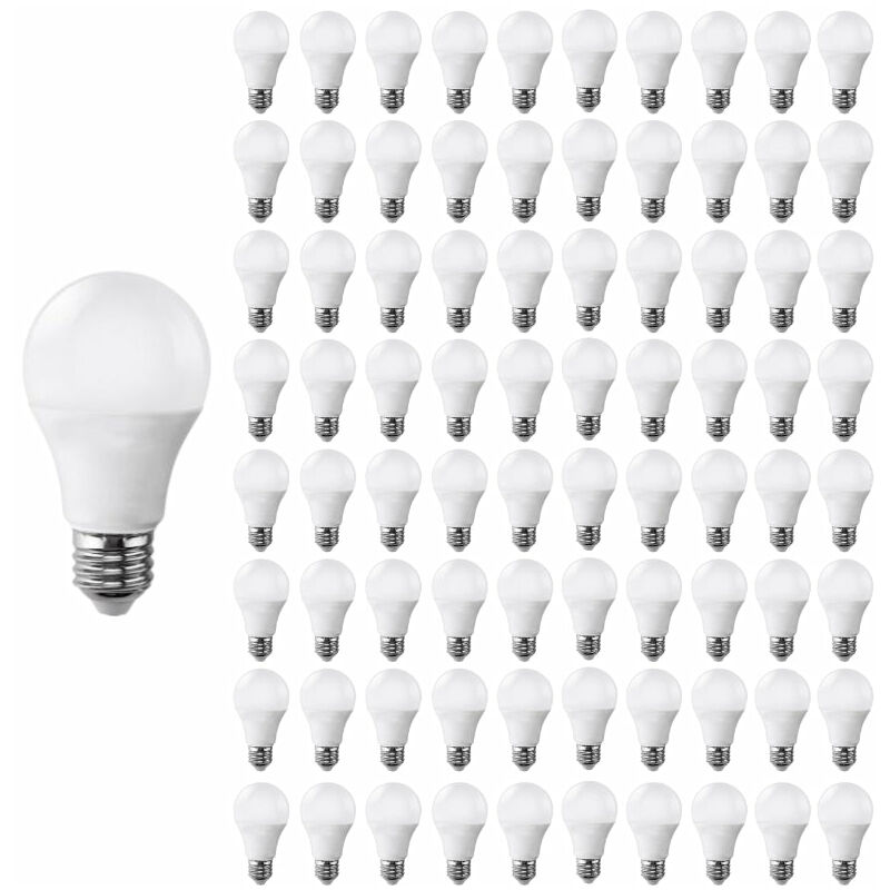 Ampoule LED E27 9W 220V A60 180° (Pack de 100) - Blanc Neutre 4000K - 5500K - SILAMP
