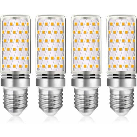 Ampoule E27 Mais LED 12W Blanc Froid 6000K, 360° Lumiere, Équivalent Halogène E27 100W, AC 230V, Lampe E27 LED Mais Froid pour L'éclairage Intérieur, non-dimmable, lot de 4
