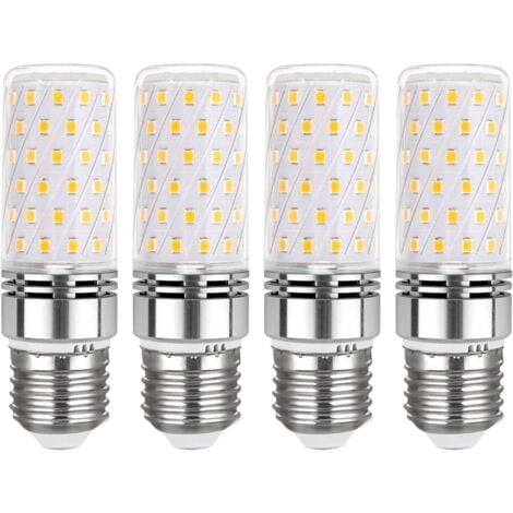 MEMKEY Ampoule E27 Mais LED 16W Blanc Chaud 3000K, 1450LM, 360° Lumière, Équivalent Halogène E27 100 Watt, AC 230V, Non-dimmable, Lampe LED E27 Mais Chaud pour Plafonnier, lot de 4 [Classe énergétique E]