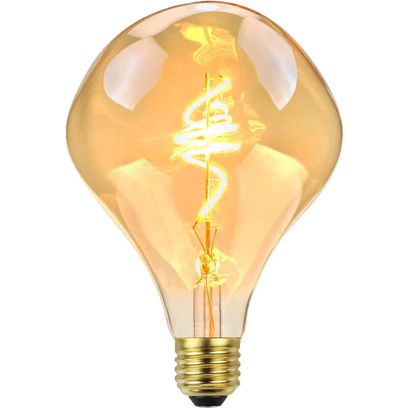 Ampoule Edison de style rétro, lampe à filament LED, G125 alien gold - tension 220V 4 watts jaune chaud