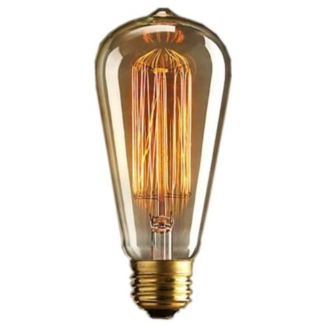 Ampoule - Edison - Filament Tungstène ST64-E27 220v 40w - Blanc - Lumière Rétro