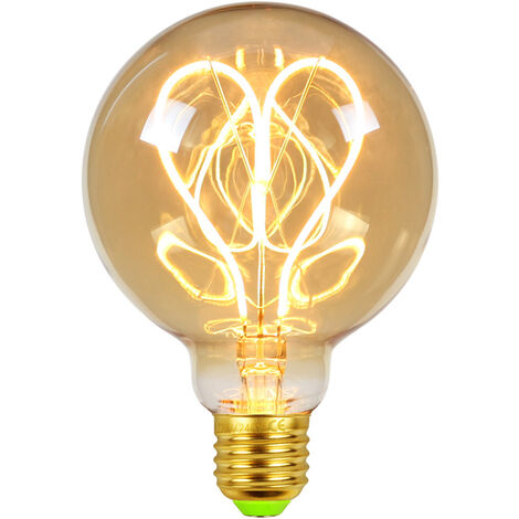Ampoule Edison G95 Love Antique Ampoule LED Lampe à incandescence 220V 4W Lampe rétro à intensité variable