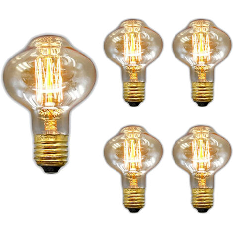Ampoule Edison vintage E27 220 V, lampe vintage 40 W, lampe à incandescence (filament blanc chaud)