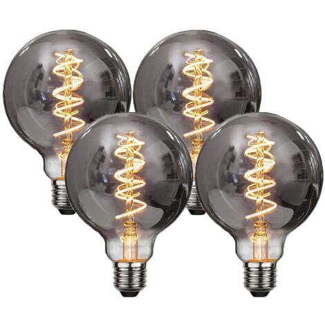 Ampoule Edison,4 Pièces E27 G95 4W Ampoule LED Vintage Lampe Décorative Ampoules Rétro Filament Ampoule Antique Blanc Chaud pour Restaurant, Café, Windows,Showrooms,Ampoules à Incandescence