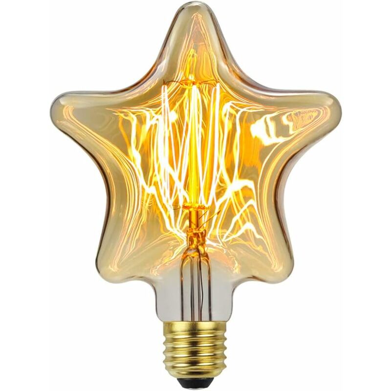 Ampoule en Forme D'étoile Vintage Antique Art Rétro Ampoule Décorative pour La Décoration de La Maison de Chambre de Mariage