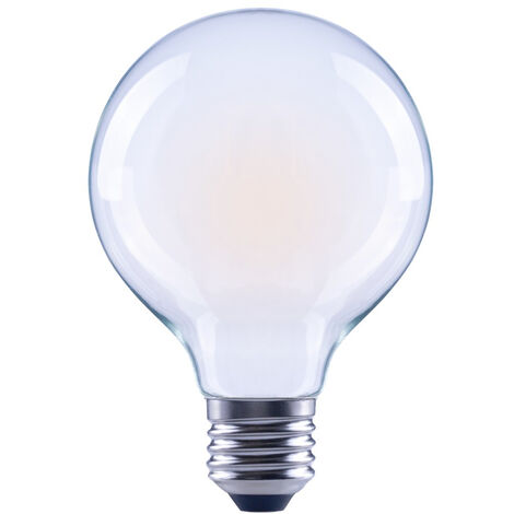 AMPOULE FIL. LED, E27, 470LM REMP. 40W, AMP. GLOBE, G80, MATE, BLC CHD XAVAX